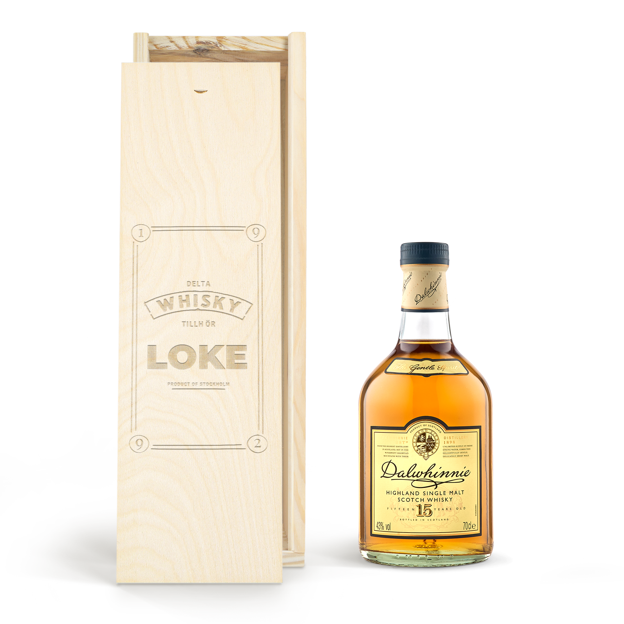 Dalwhinnie 15 år i personlig träväska