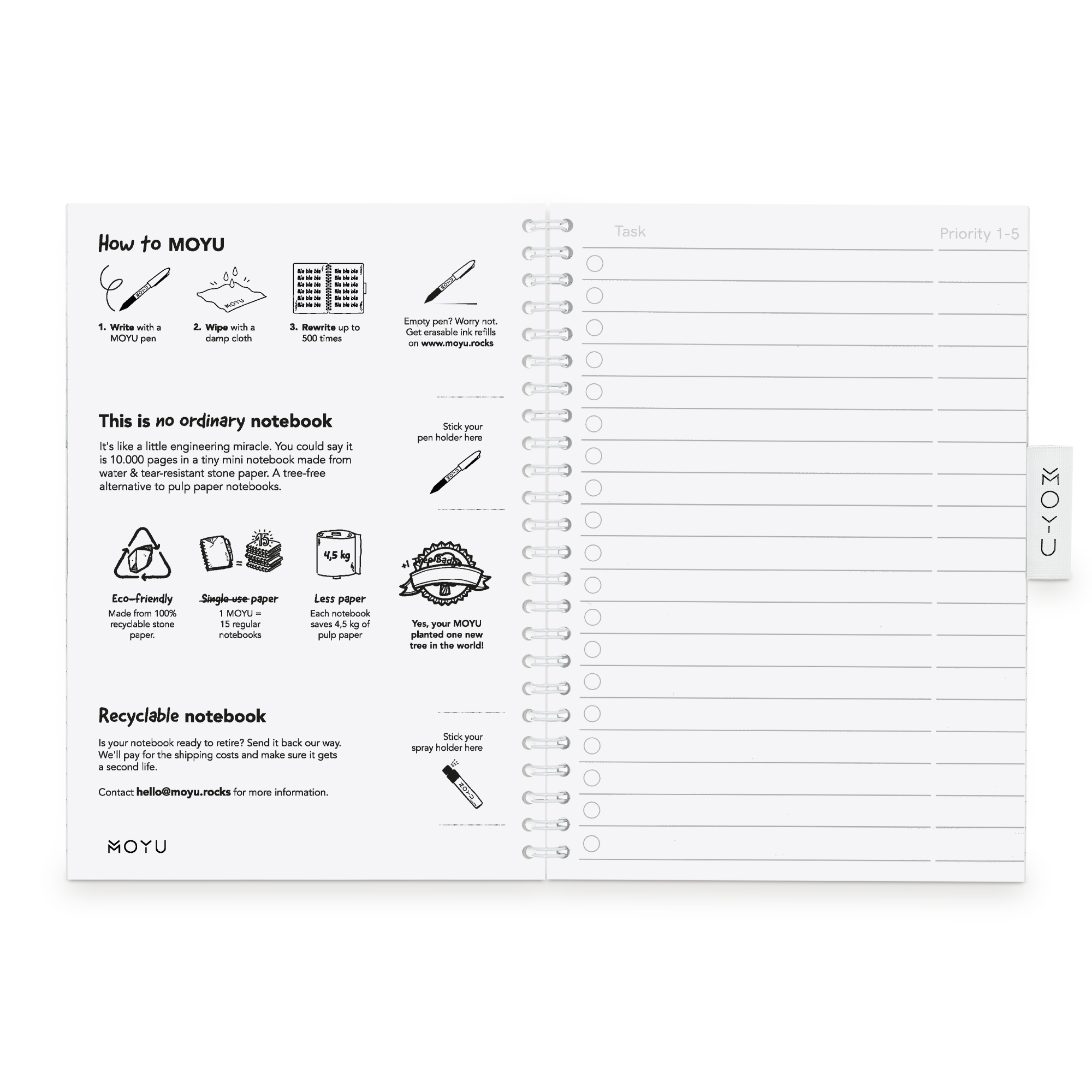 Caiet personalizat MOYU Erasable