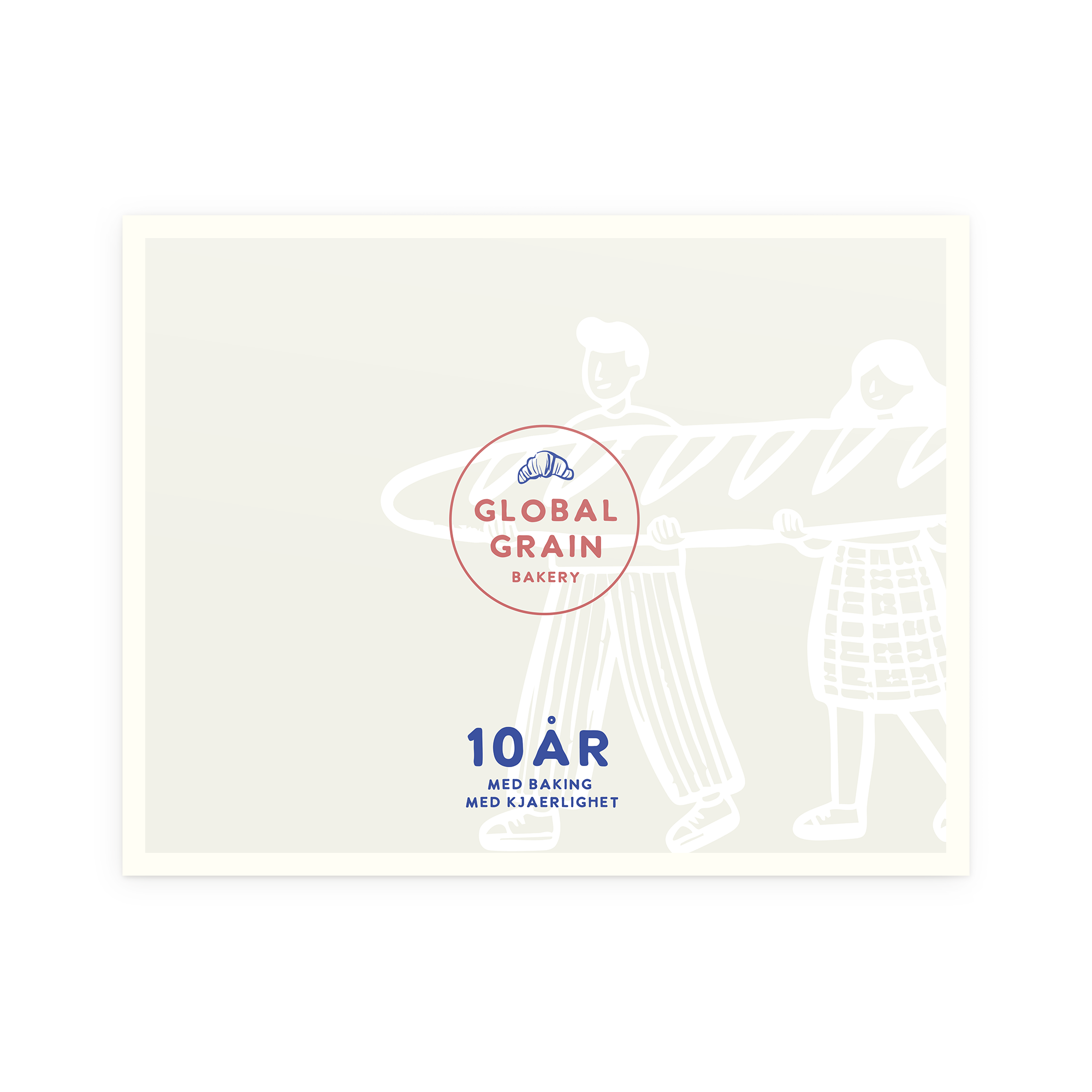 Personlige papirbrikker - 8 stk. med eget design, logo eller tekst som 10 År med Baking med Kjærlighet