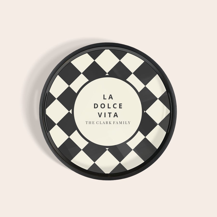 Personalised serving platter - Round Personalised serving platter - Round