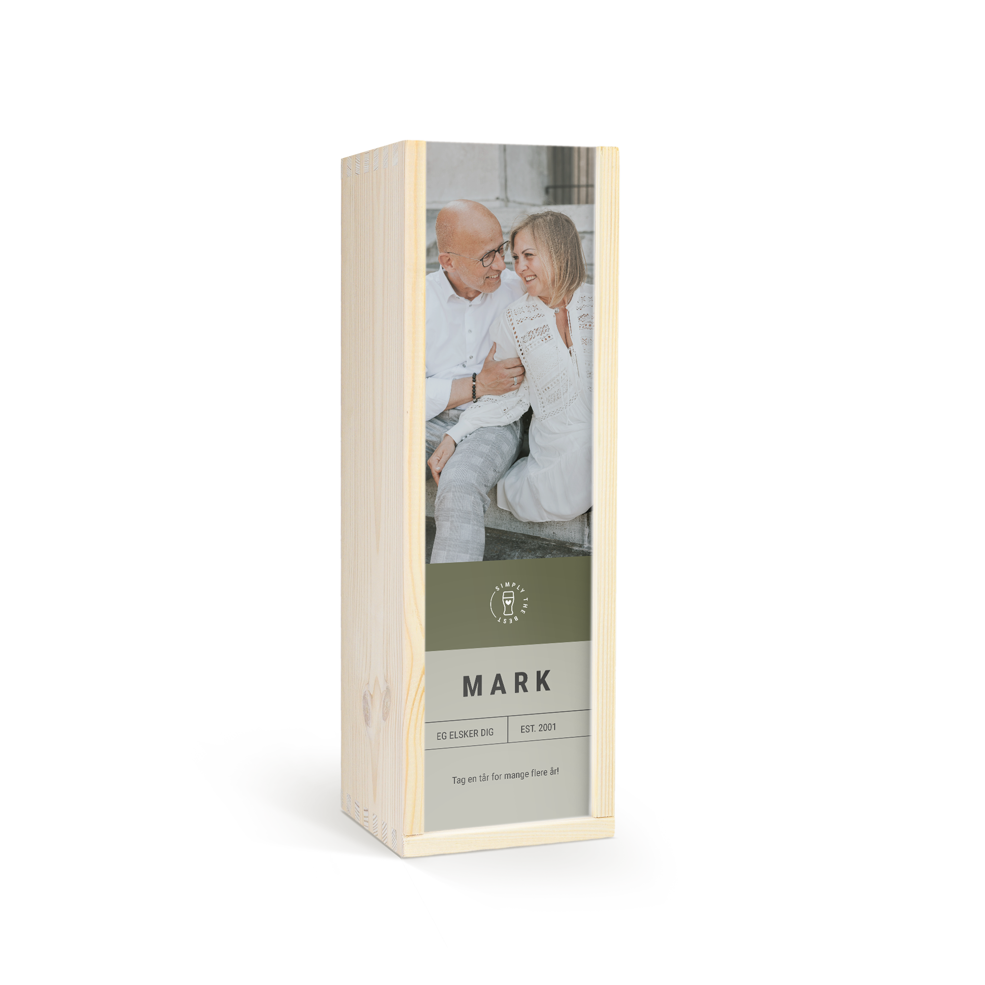 La Trappe Isid'or XL øl med personlig etikette og trækasse