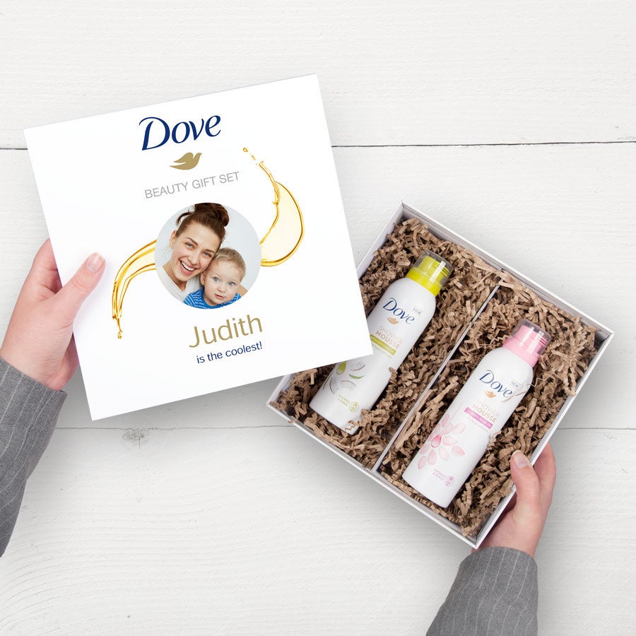 Personalised Dove shower mousse gift set Personalised Dove shower mousse gift set