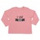 Camisa personalizada para bebé - Manga comprida - Rosa bebé - 50/56