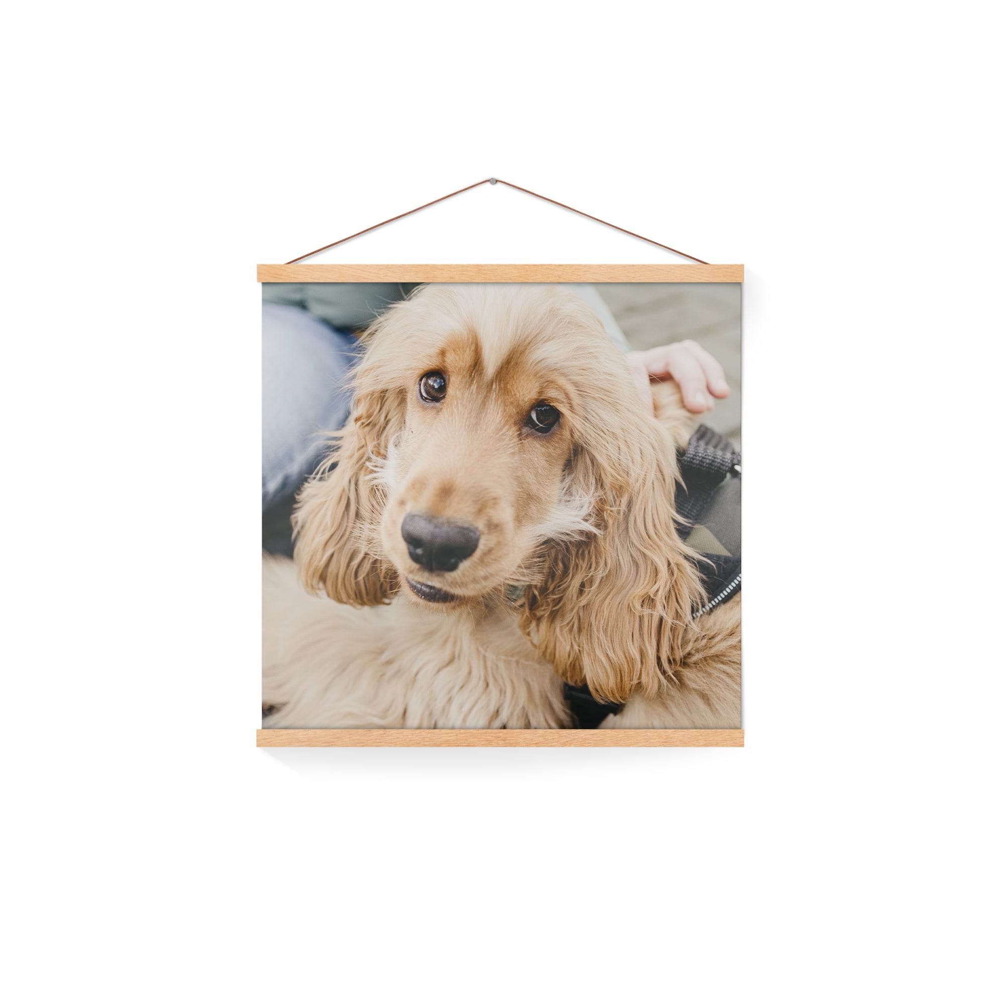 Gepersonaliseerde poster met houten posterhanger 20x20 Gepersonaliseerde poster met houten posterhanger 20x20