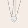 Engraved silver pendant broken heart Engraved silver pendant broken heart