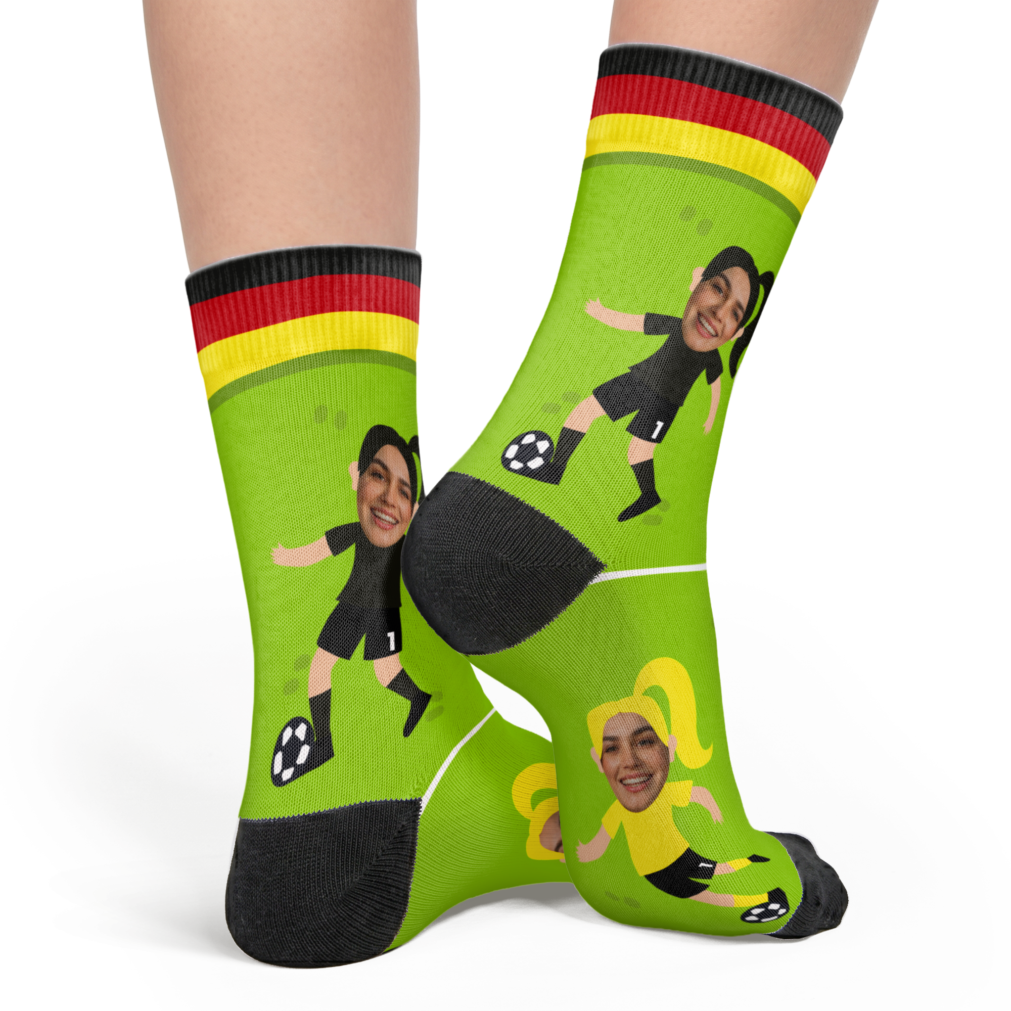 Fußballfan-Socken mit Bild
