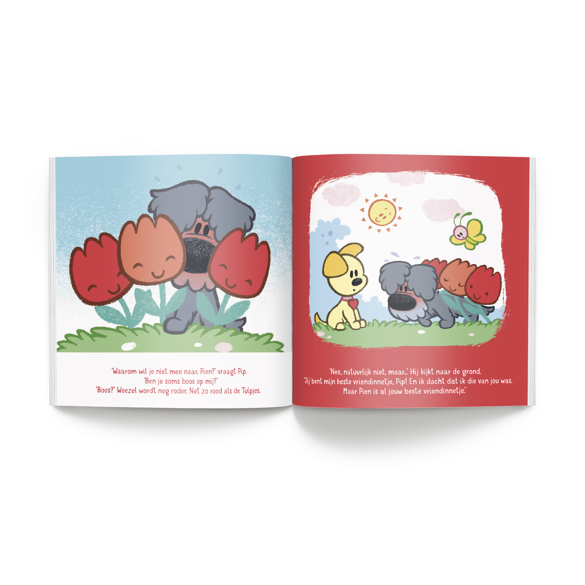 Boek met naam en foto - Woezel & Pip - Spelen met jou (Softcover) met gepersonaliseerde tekst over vriendschap, foto en naam van kind.