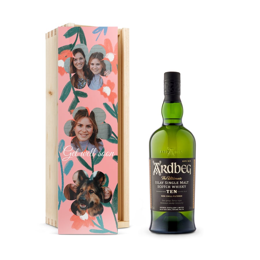 Personalised Whisky Gift - Ardbeg 10 Years - Wooden Case