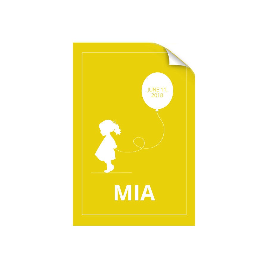 Plakat z imieniem dziecka 50 x 75 cm