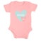 Personlig baby body - kort ærme - Baby pink - 50/56