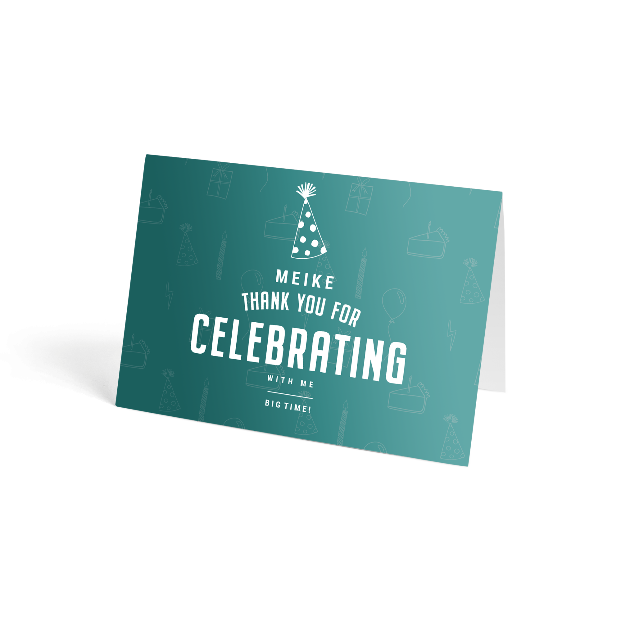 Briefkastenblumen mit personalisierter Karte Rote Rosen mit dem Namen Meike und einer persönlichen Nachricht gedruckt