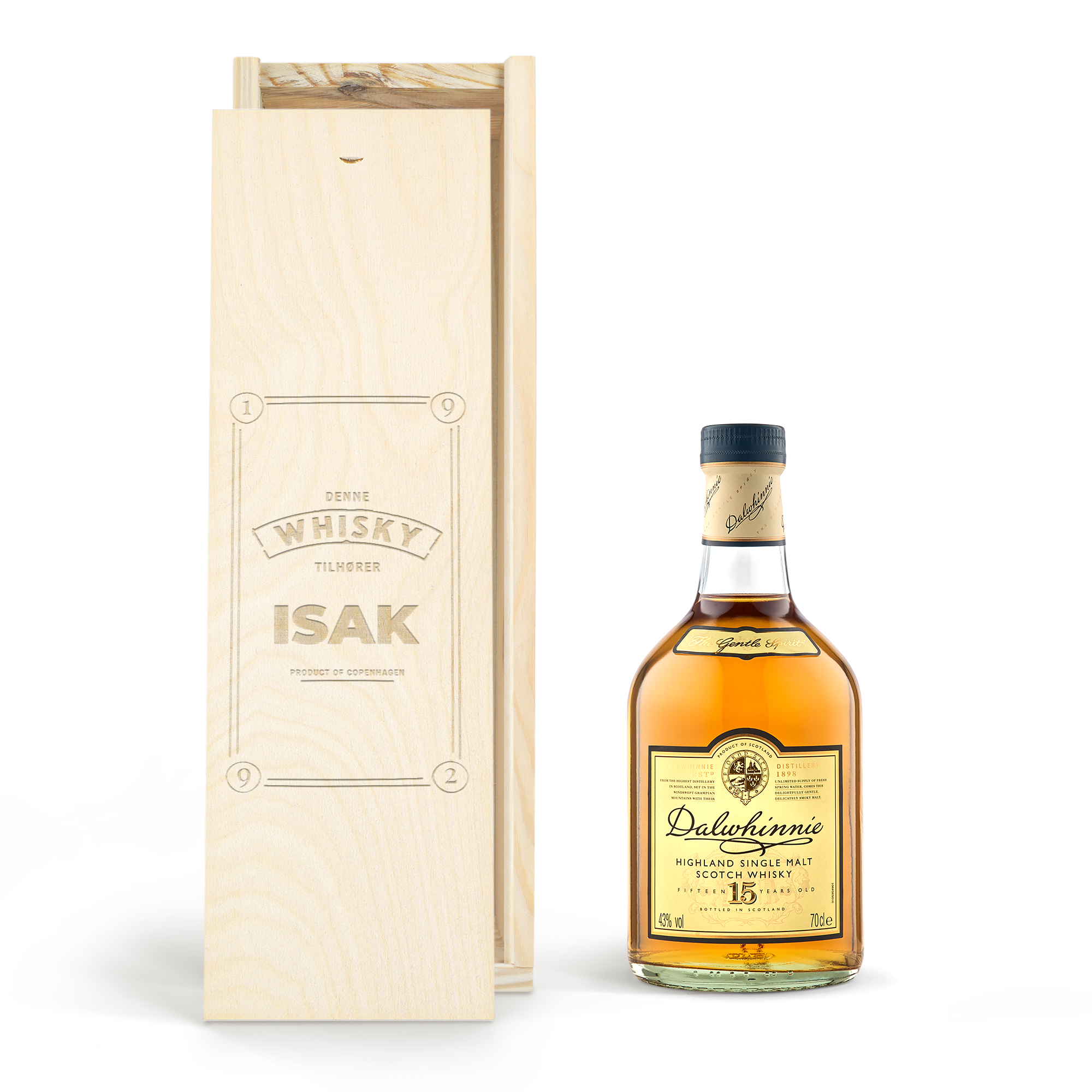 Whiskey i personlig trækasse - Highland Park 15 years