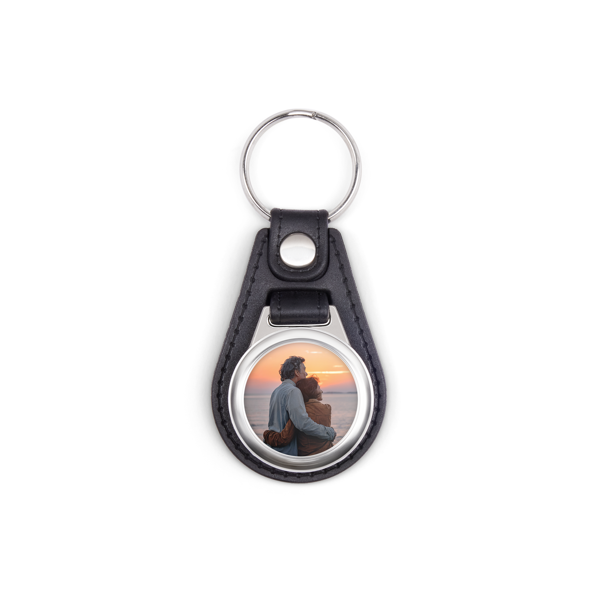Leren sleutelhanger met foto