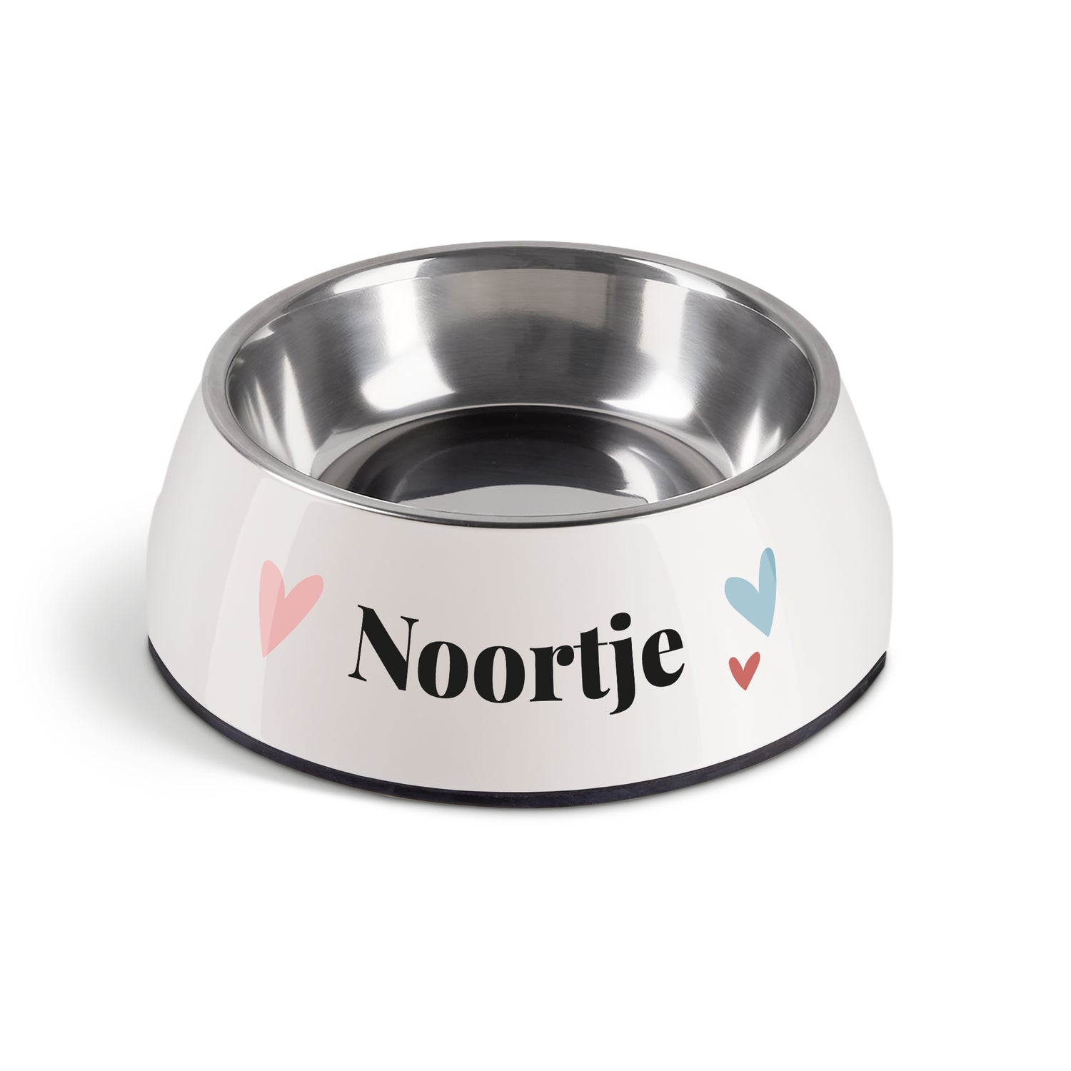 Hunde madskål med navn - Hvid - 700ml