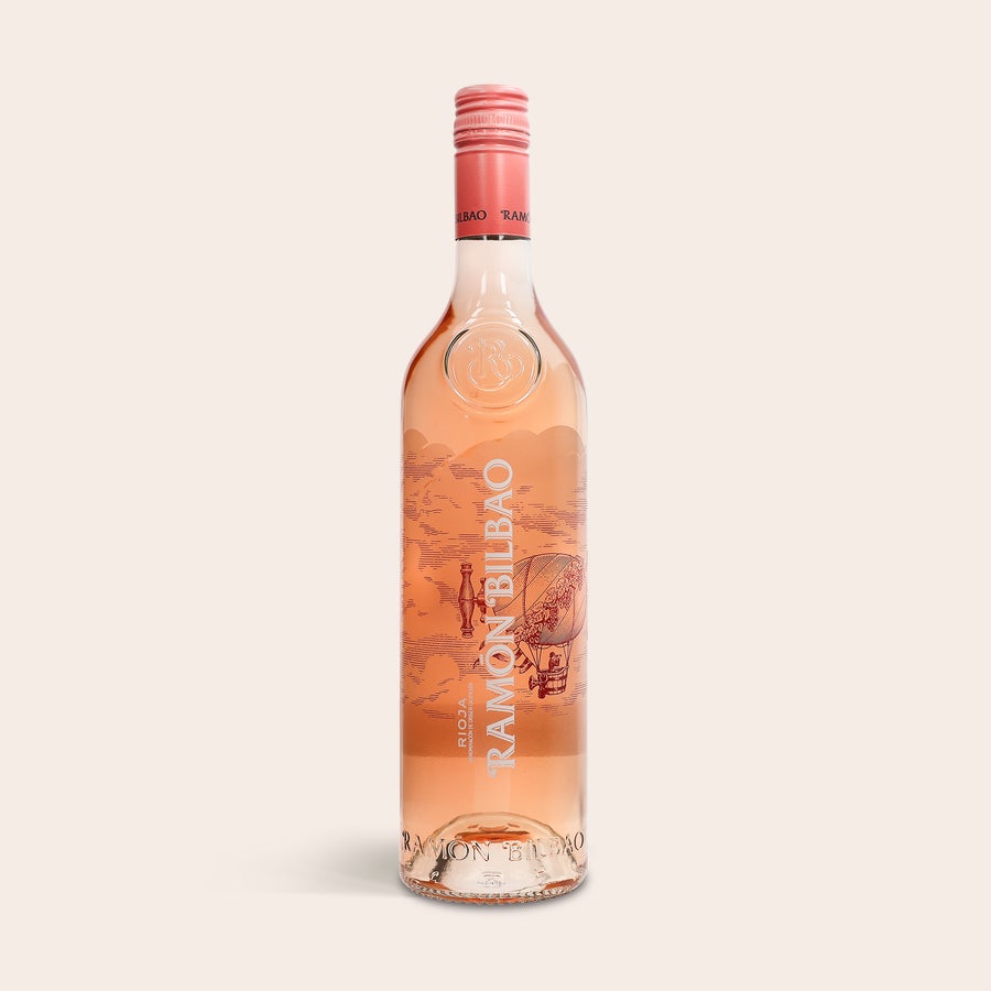 Vino Ramon Bilbao Rosado Personalizzato Regala un Vino rosato Ramon Bilbao in cassetta di legno personalizzata con la tua foto stampata