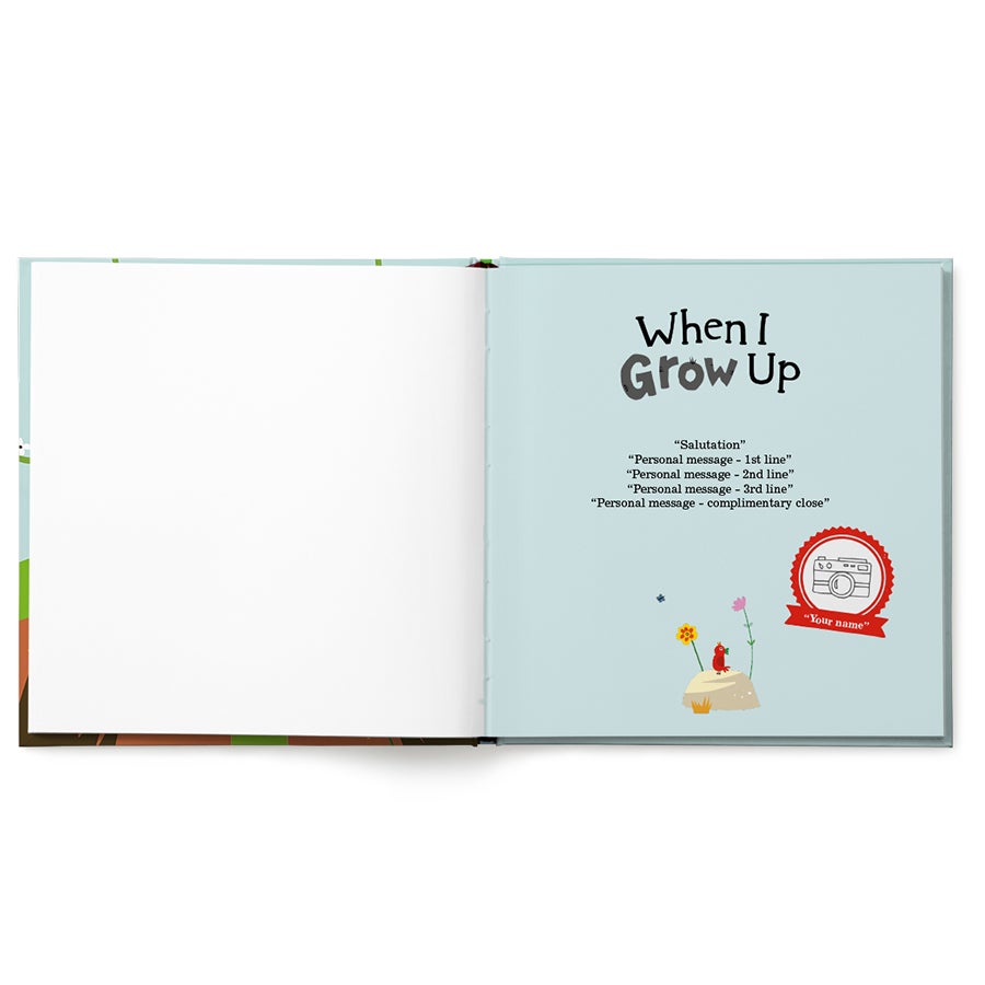 Personalised children's book - When I Grow Up - Hardcover