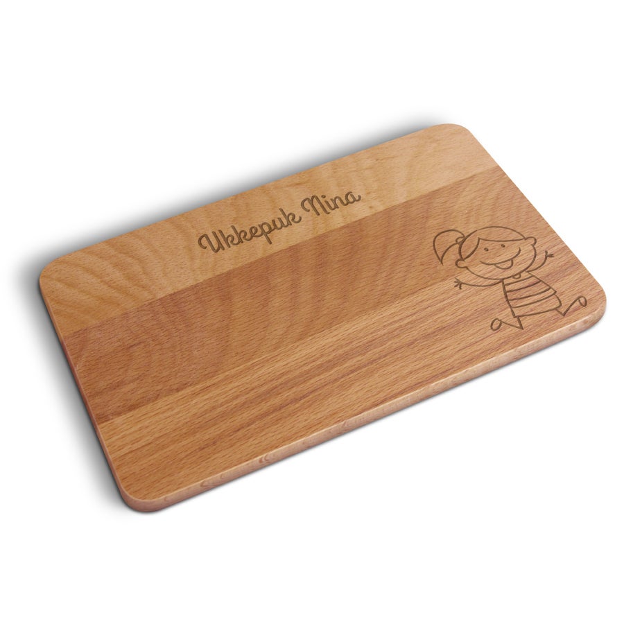Houten broodplank graveren - S