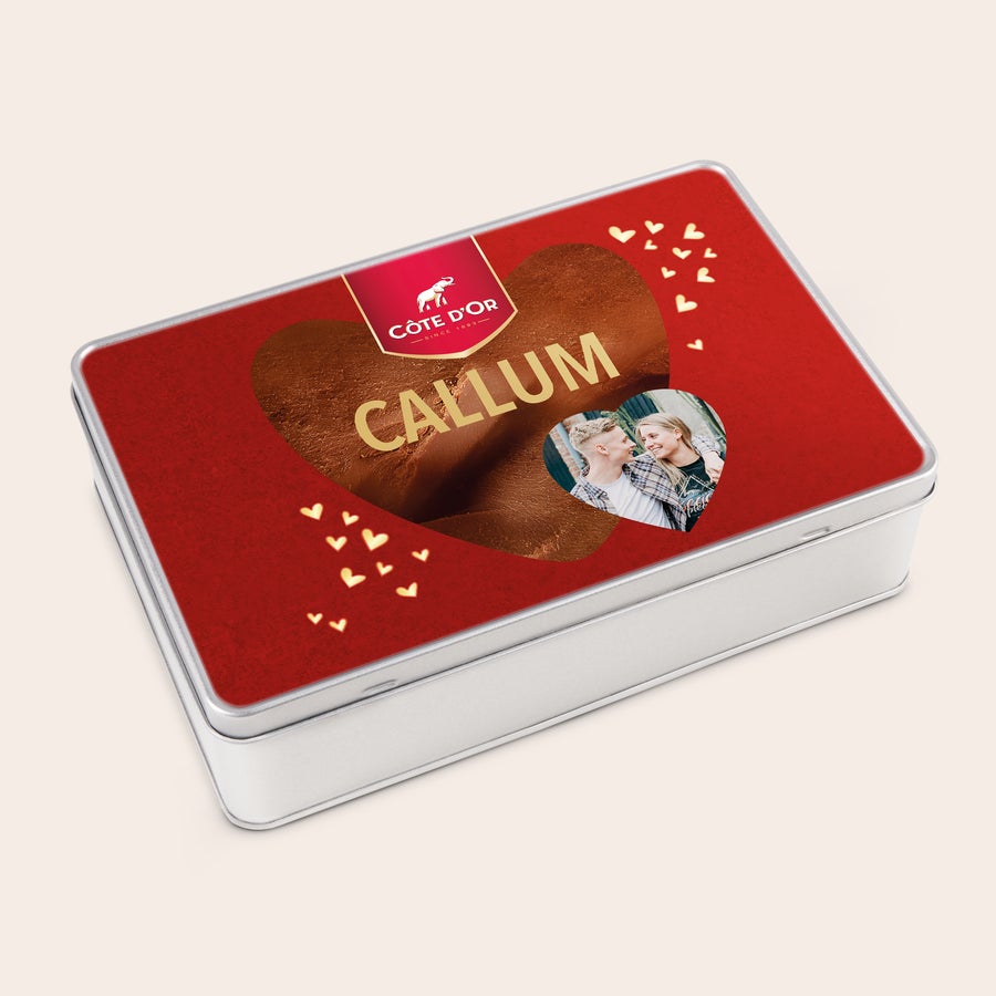Personalised Gift Tin - Côte d'Or Mini Bouchée Personalised Gift Tin - Côte d'Or Mini Bouchée