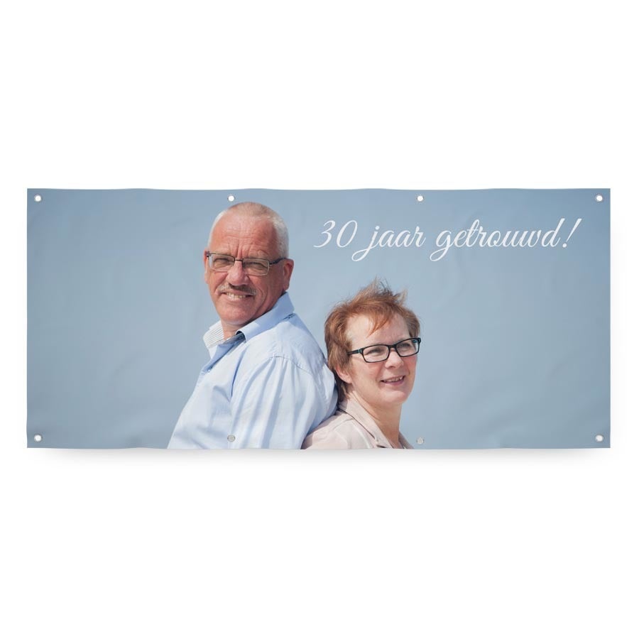 Spandoek bedrukken - 250 x 100 cm