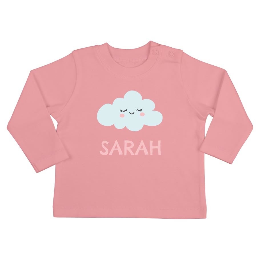 Personalizované Detské tričko - Dlhý rukáv - Baby Pink - 62/68