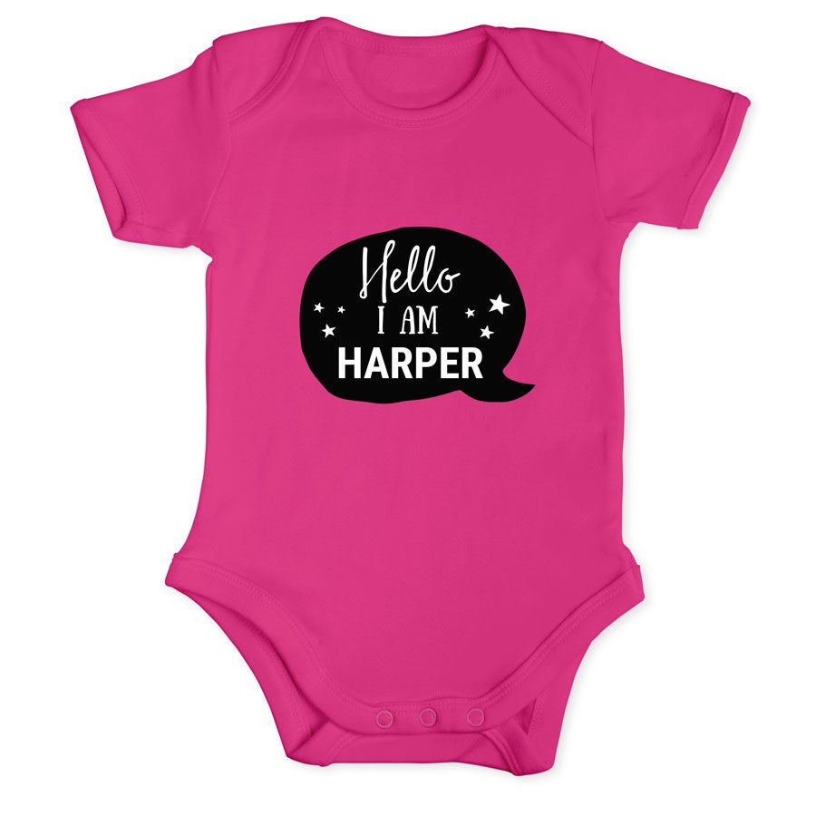 Baby onesie - kort ermet - Rosa - 62/68