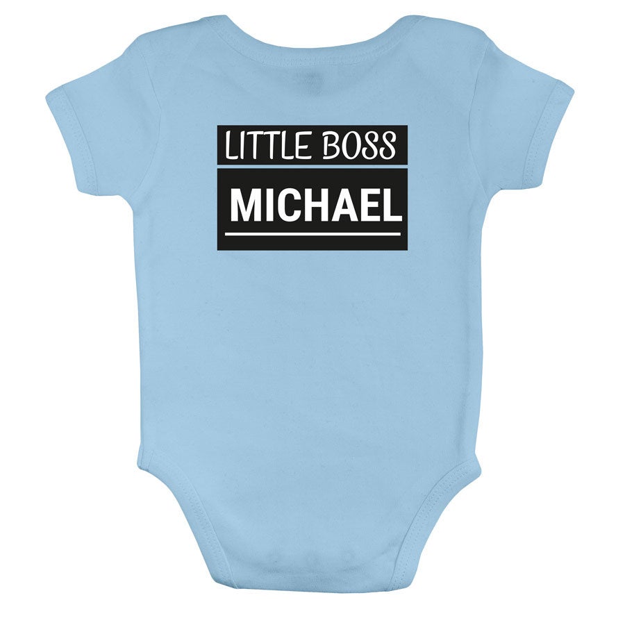 Baby onesie - kort erme - Baby blå - 50/56