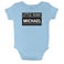 Personalised baby romper - short sleeves - Blue - 62/68