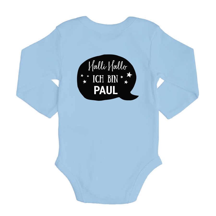 Baby Body selbst gestalten - Babyblau 50/56