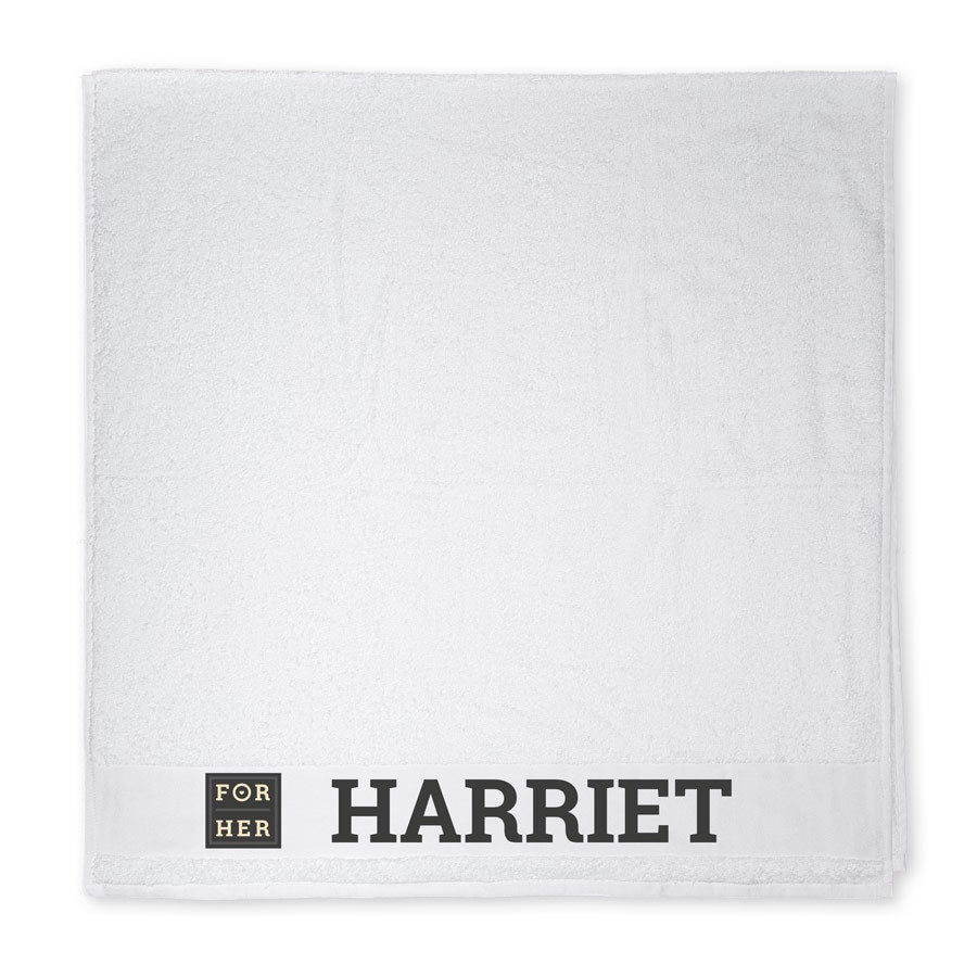 Bath towel with photo