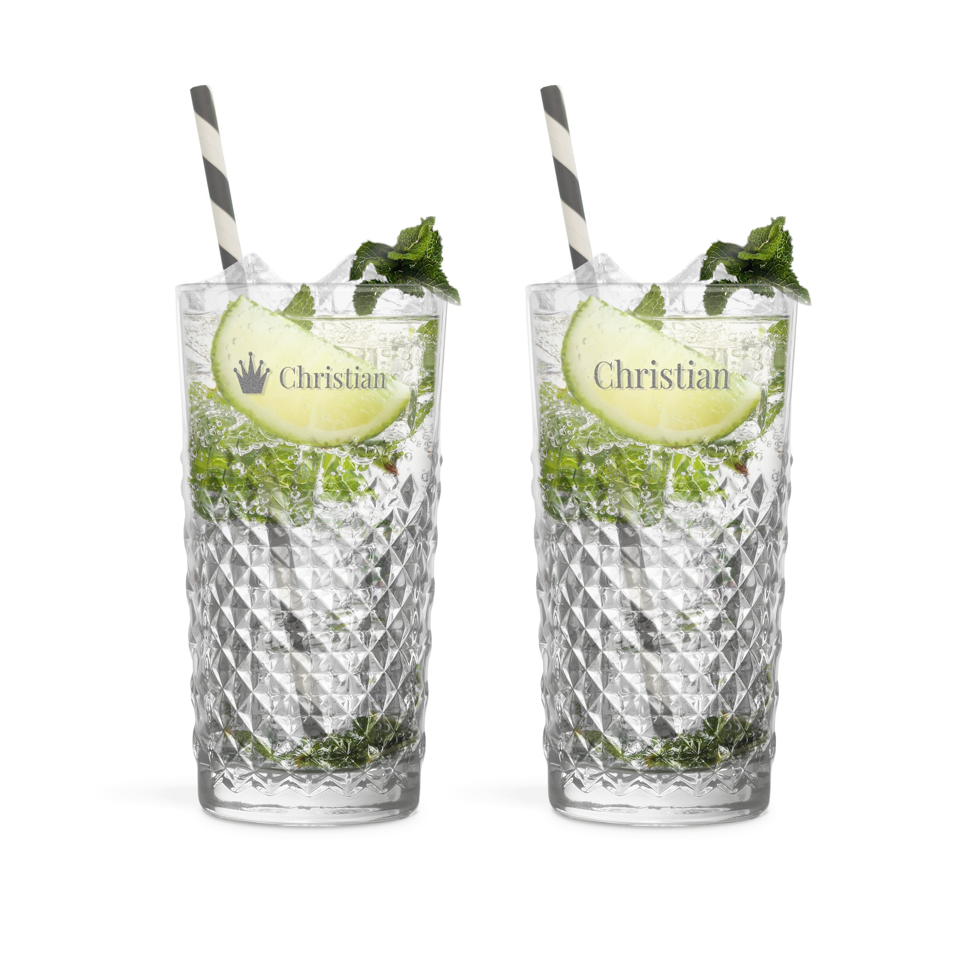 Cocktailglas graveren - Mojito - 2 stuks