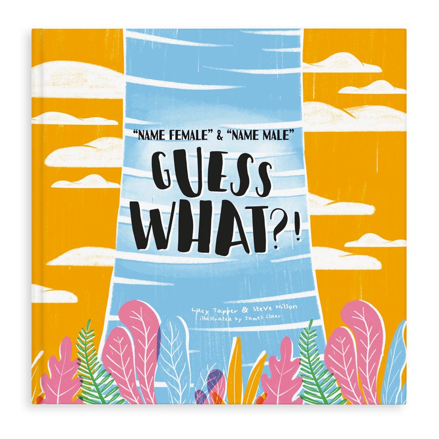 Personalised book - Guess what?! - Pregnancy announcement - Hardcover