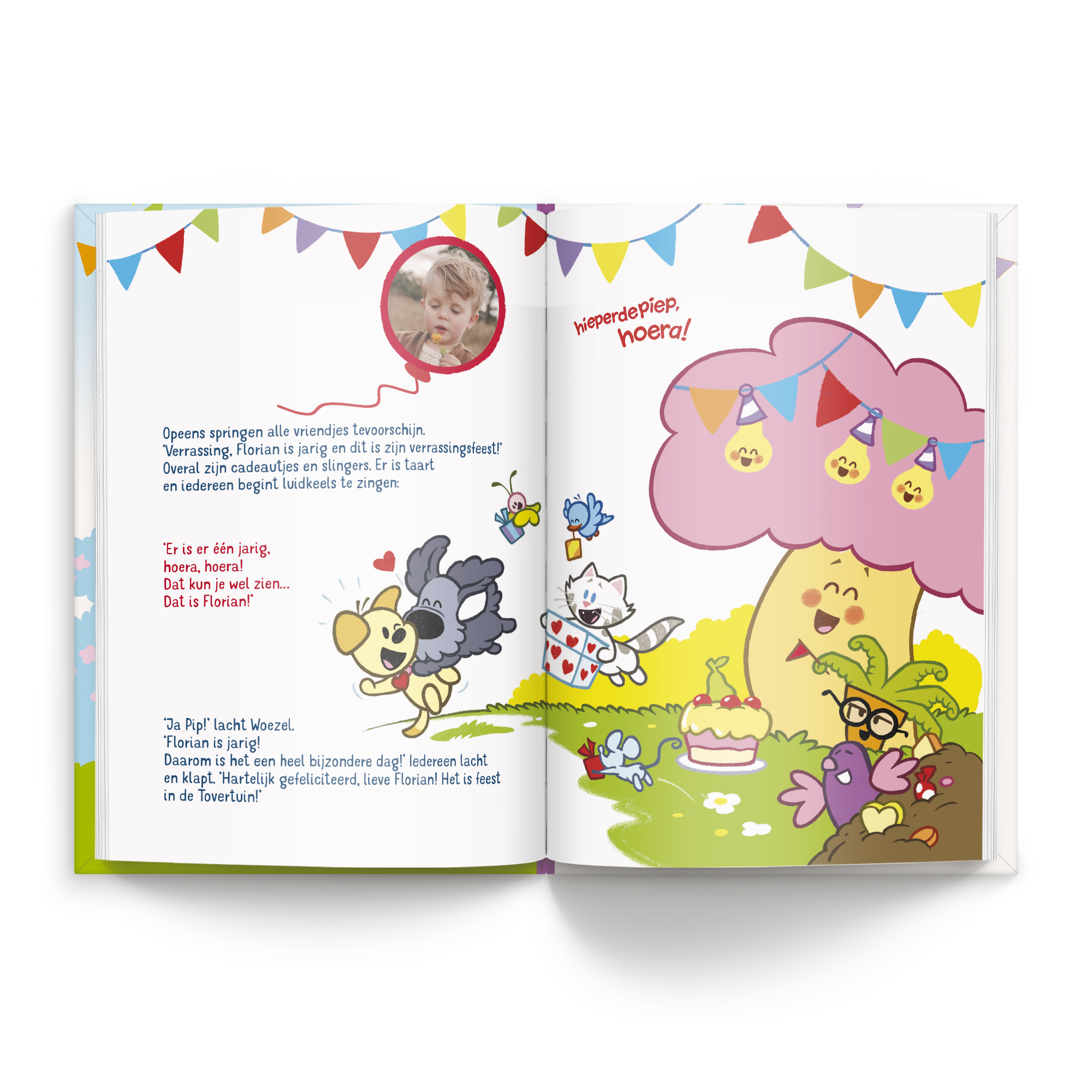 Boek "Woezel en Pip is jarig!" personaliseren