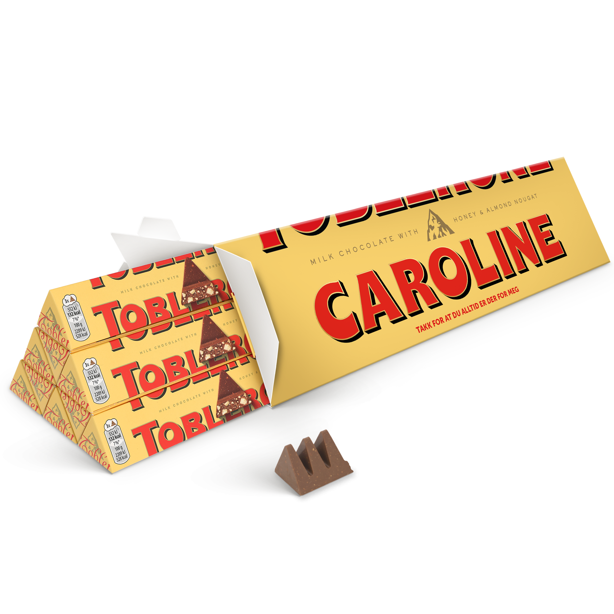 Toblerone med navn