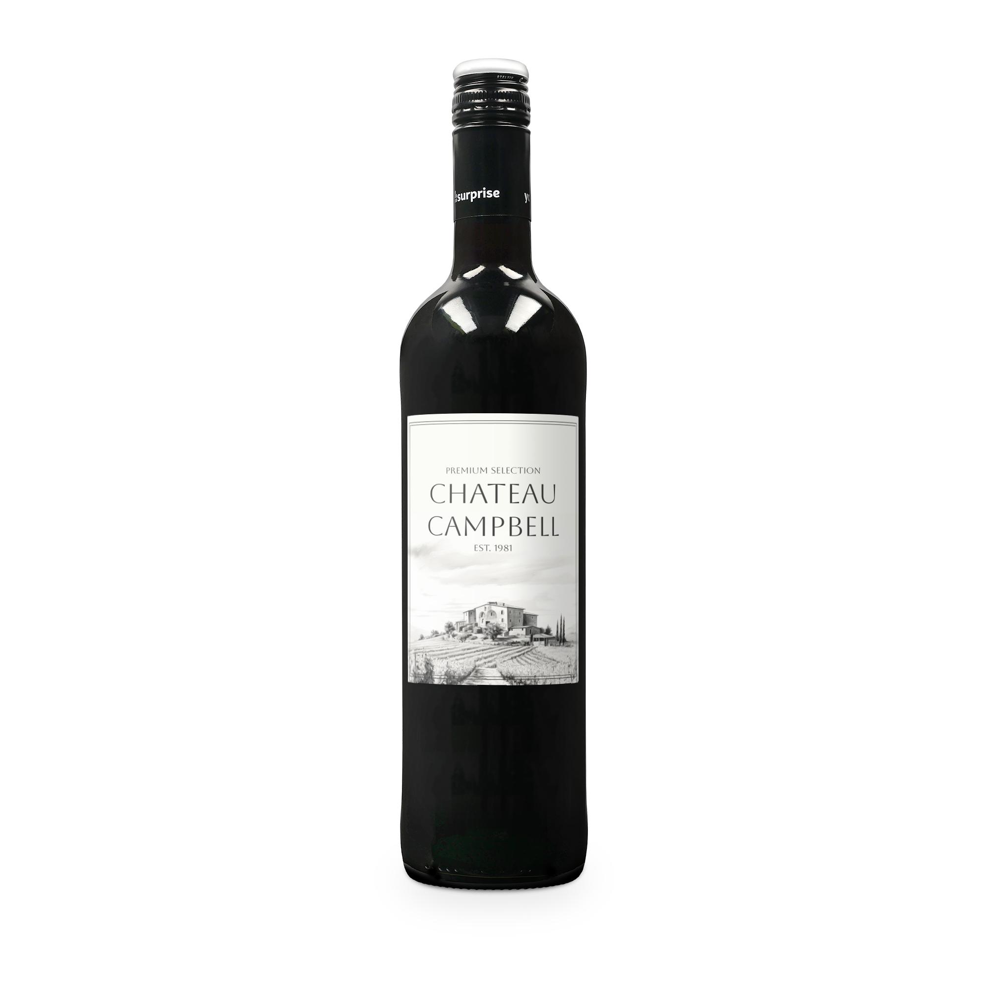 Wine with personalised label - Maison de la Surprise - Merlot