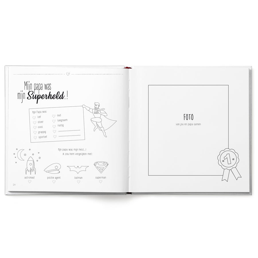 Boek "Lieve Papa, omdat ik je zo mis" personaliseren