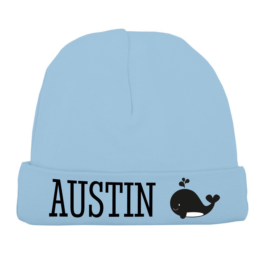 Personalised Baby Beanie - Baby Blue