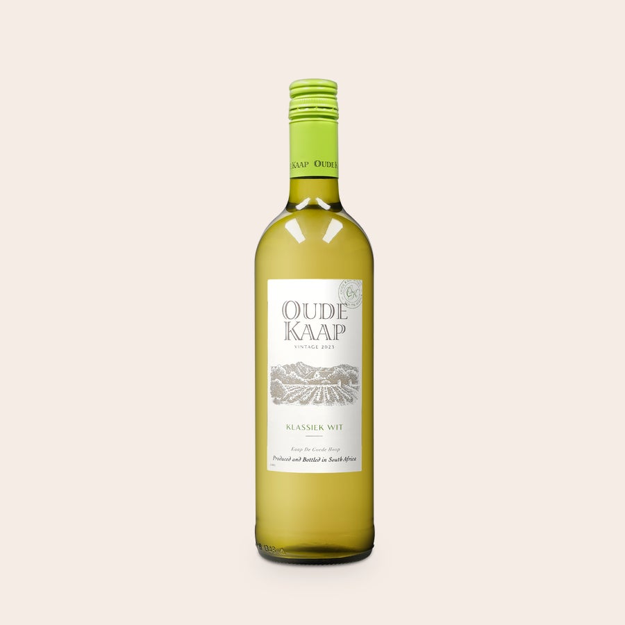 Personalised Wine - Oude Kaap Oude Kaap white wine bottle with a personalized label for a gift