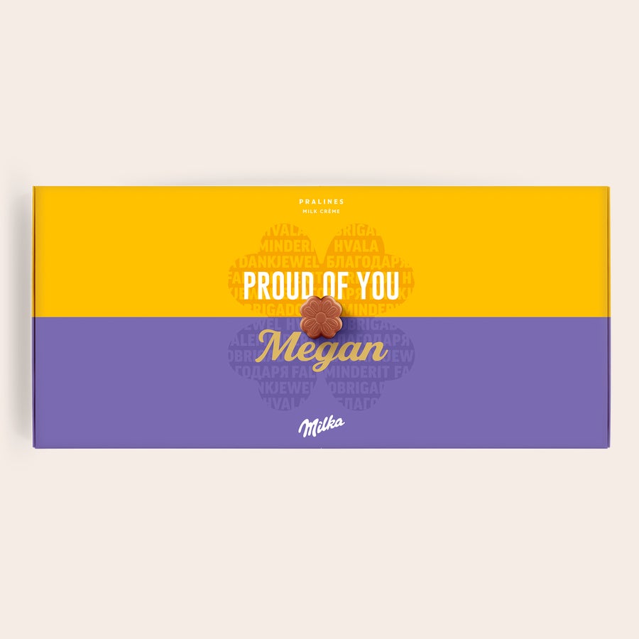 Personalised Milka Chocolate Gift Box - Thank you Personalised Milka Chocolate Gift Box - Thank you