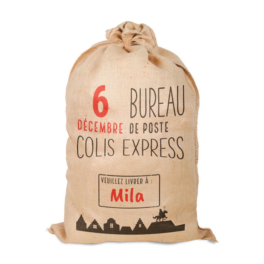 Sac en Jute personnalisé - Saint-Nicolas