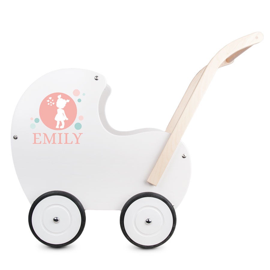 Personalised wooden toys - Baby stroller - Beech Personalised wooden toys - Baby stroller - Beech