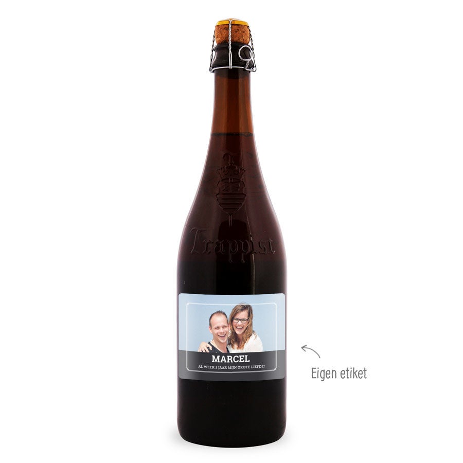 Bier met bedrukt etiket - La Trappe Quadrupel