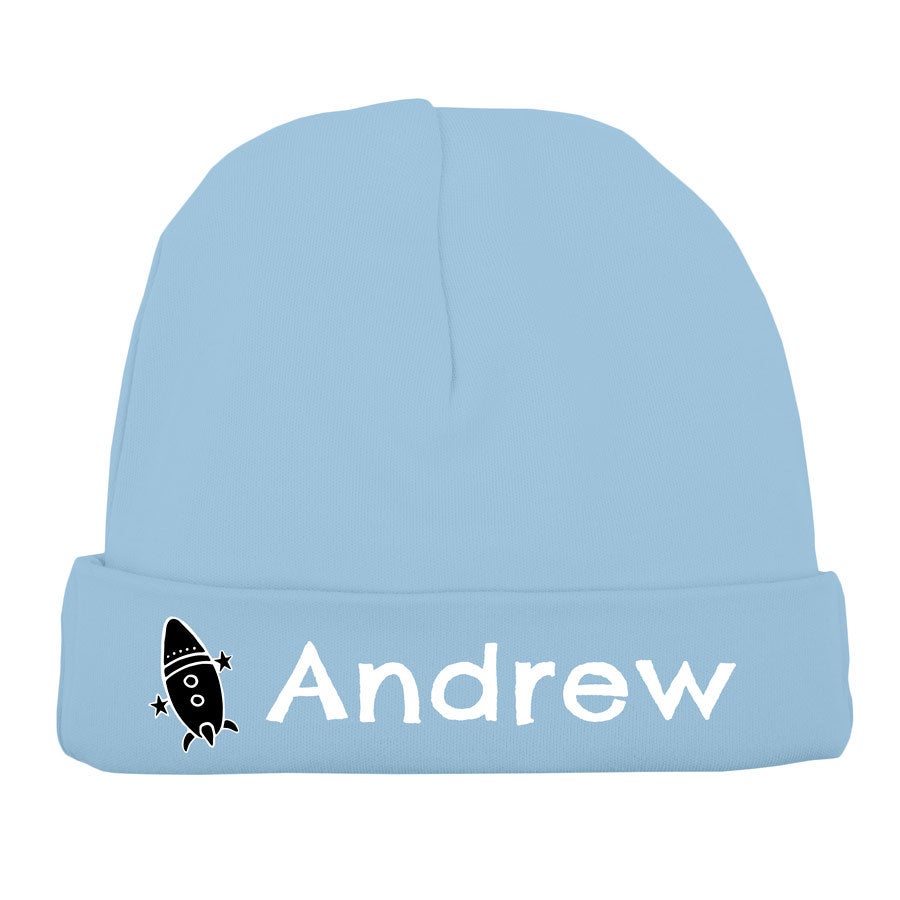 Personalised Baby Beanie - Baby Blue