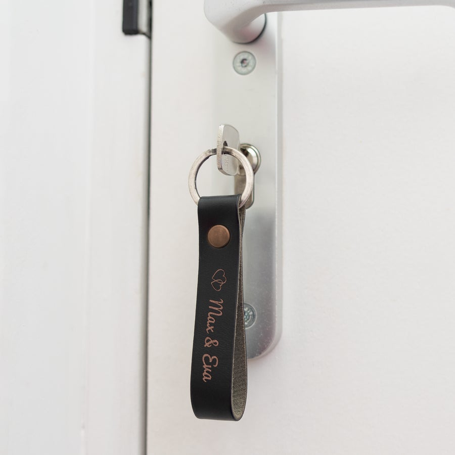 Personalised key ring - Leather Personalised key ring - Leather