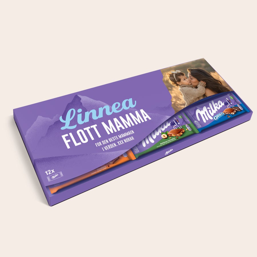 Giant personlig Milka-sjokolade Giant personlig Milka-sjokolade