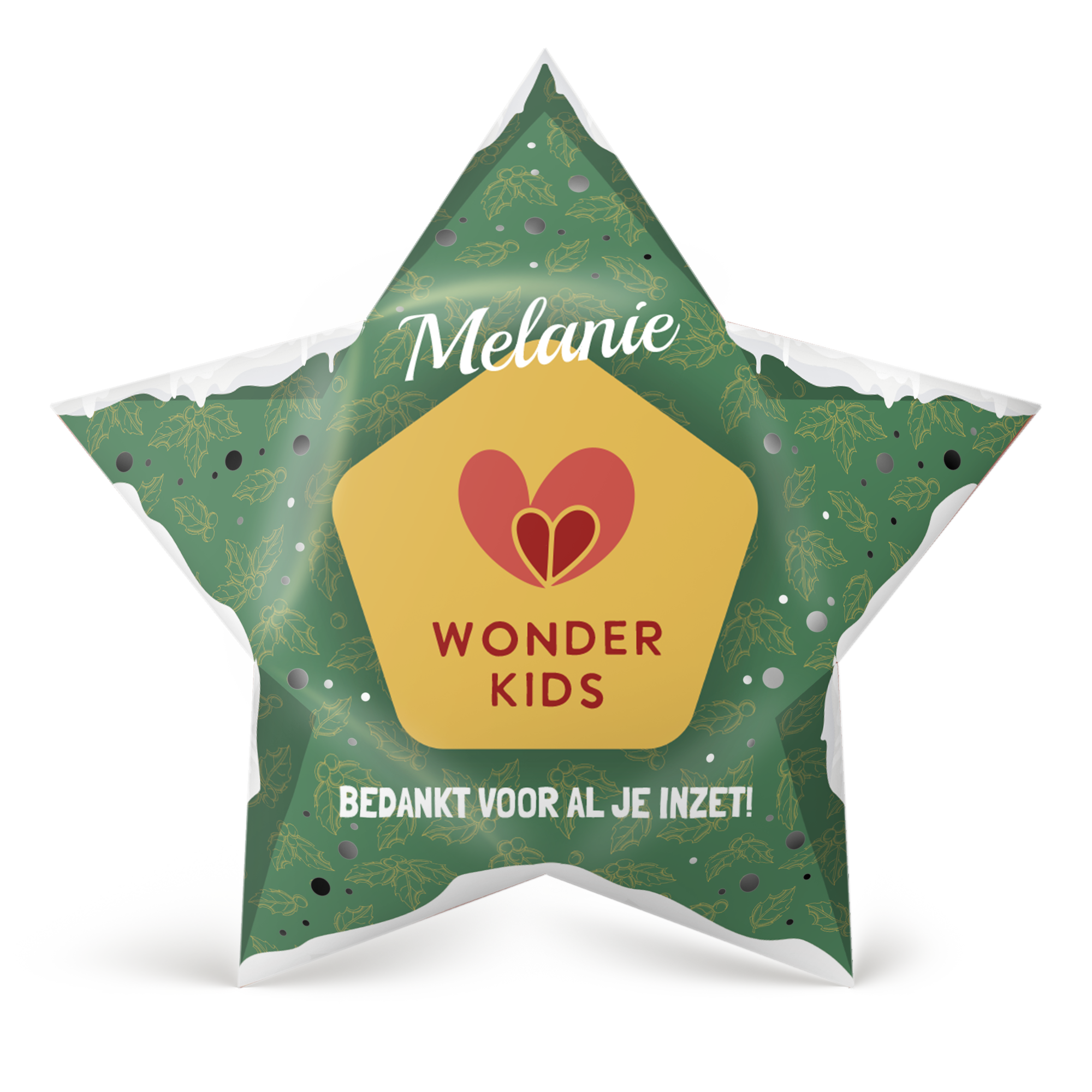 Papieren Kerstster personaliseren DIY - 42.5 cm - met lampjes