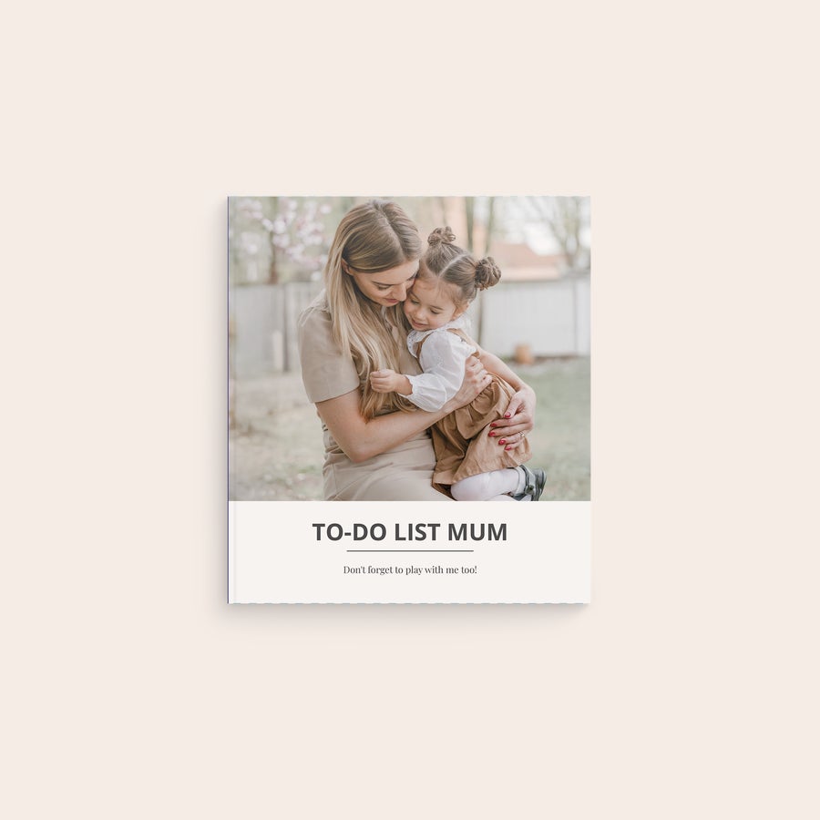 Personalised notebook - Lines - 16.5 x 18.5 cm - Softcover Personalised notebook - Softcover printed with a photo of a mom and child and To-Do List Mum text