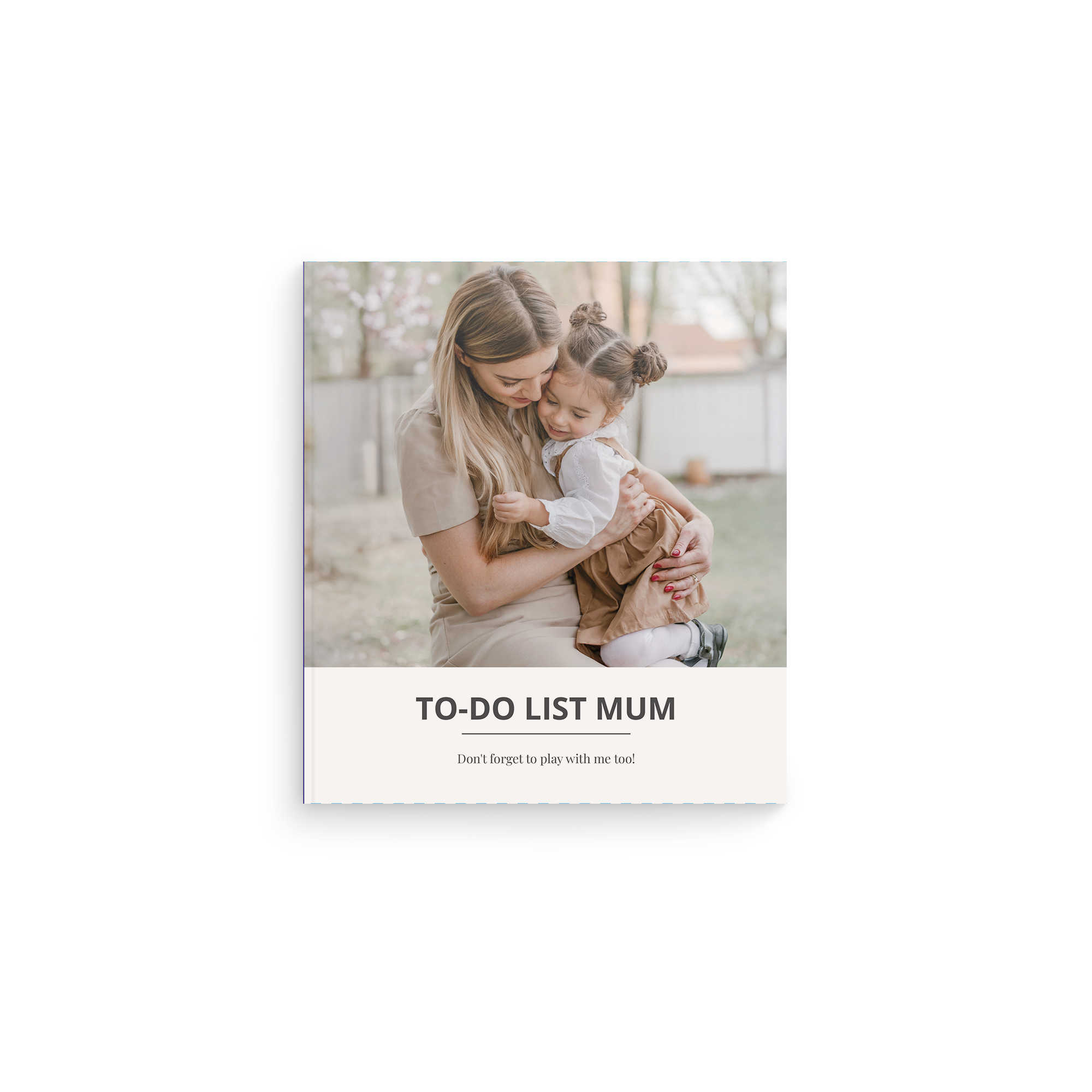 Spersonalizowany notebook - miękka okładka z nadrukowaną fotografią mamy i córki, z tekstem TO-DO LIST MUM.