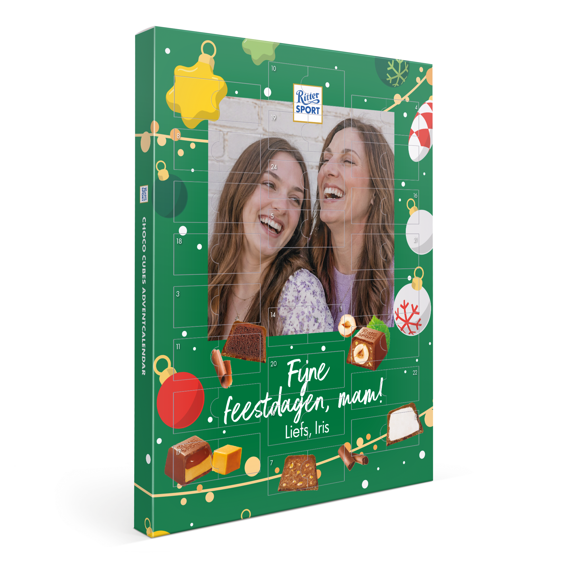 Gepersonaliseerde Ritter Sport adventskalender