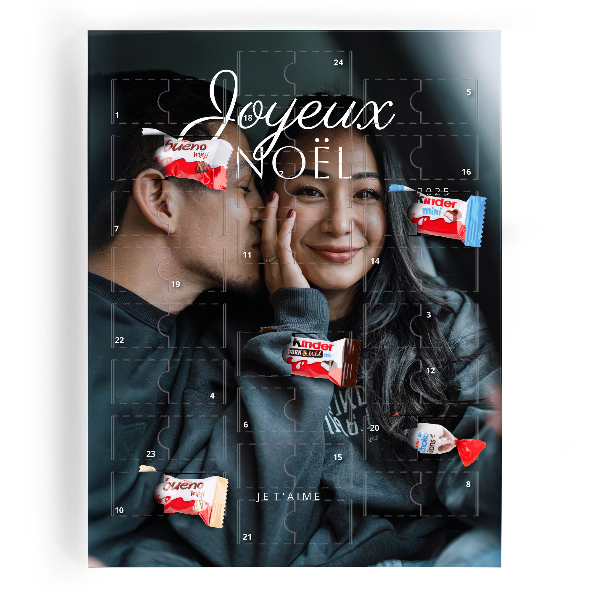 Calendrier de compte à rebours chocolat Kinder