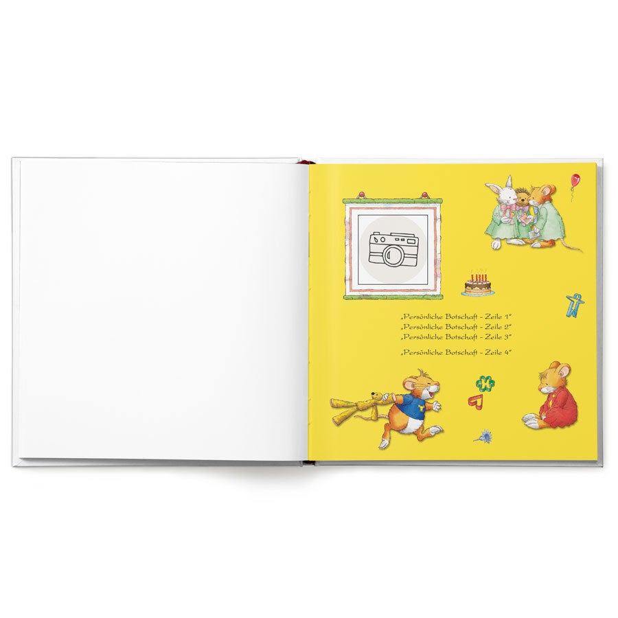 Kinderbuch Leo Lausemaus hat Geburtstag personalisieren